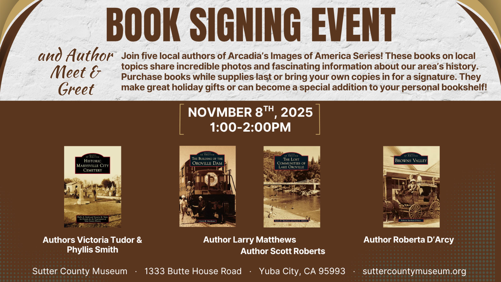 Book Signing Event and Author Meet & Greet flyer