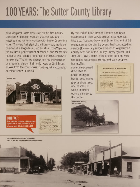 Sutter County Library Exhibit Panel