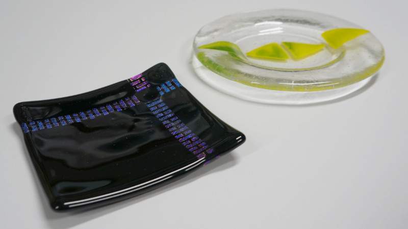 Vera Brown Fused Glass Plates