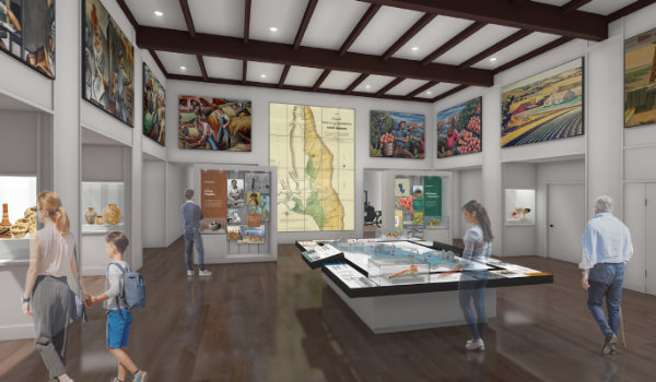 The Sutter County Museum’s Future Main Gallery, Rendering by Brent Johnson Design.