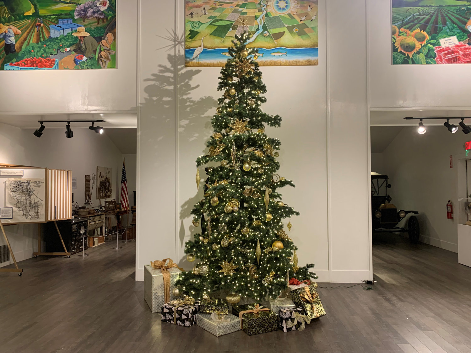 Susie Keef Smith (seated in car) and Lula Mae Graves drove much of the Bradshaw Trail in Susie's Model T in 1930.</b> <br>Unknown photographer. Warner Graves Collection.