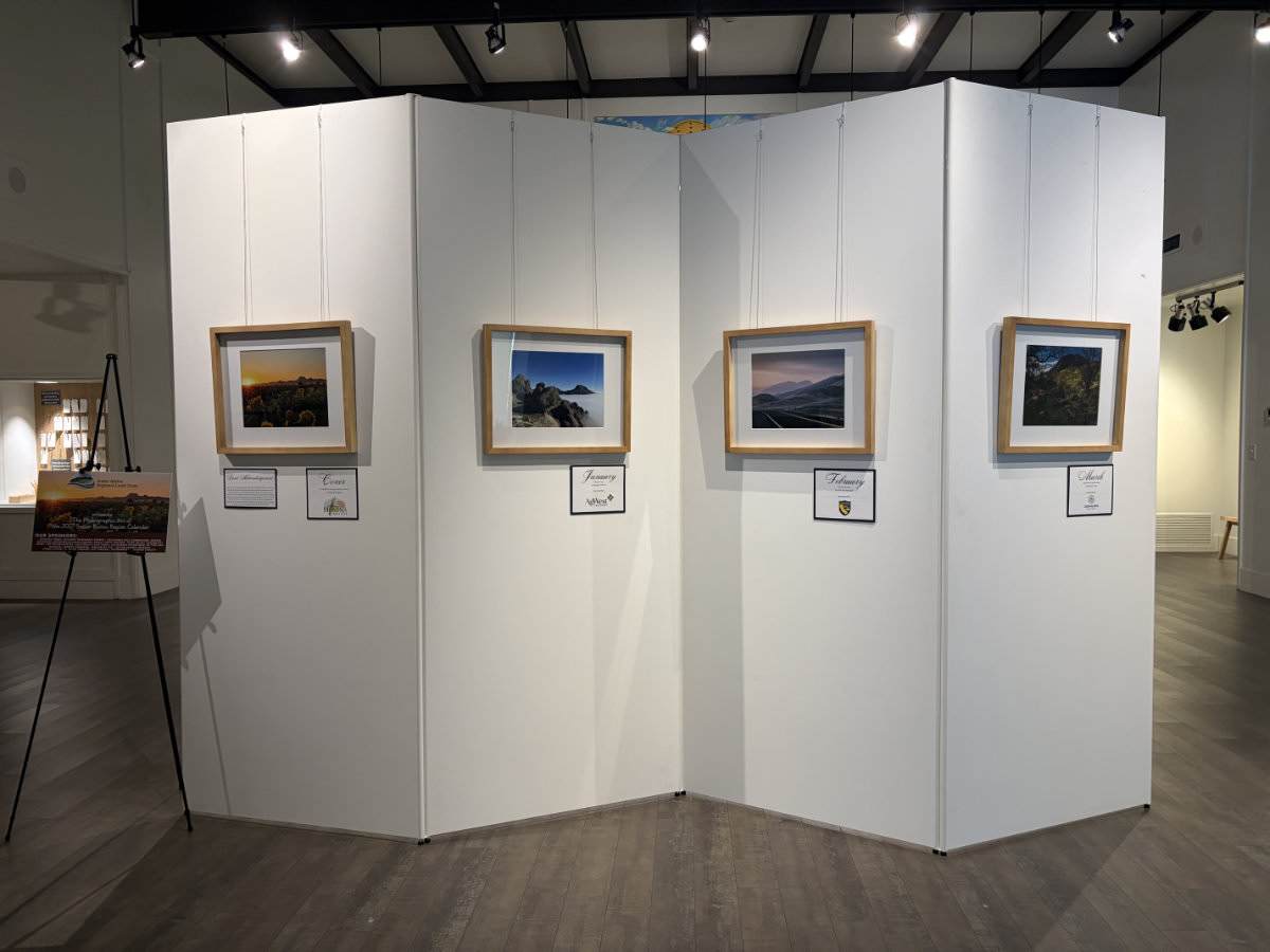 Sutter Buttes 2027 Regional Calendar exhibit installed in the Sutter County Museum
