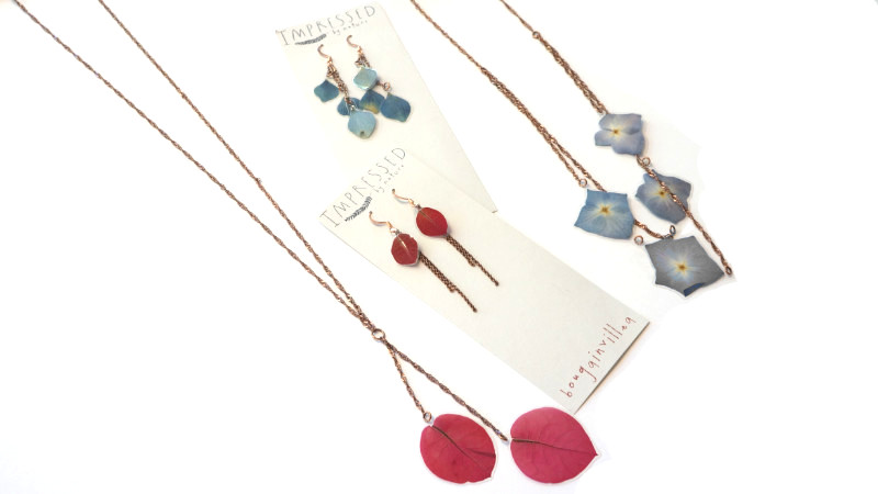 Impressed by Nature Necklaces and Earrings
