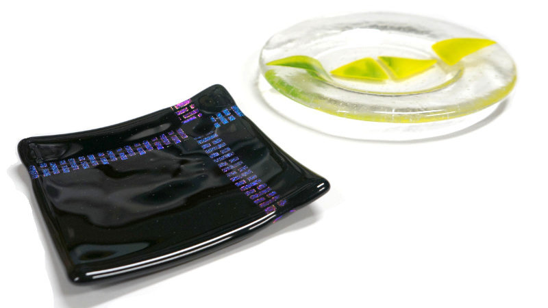 Vera Brown Fused Glass Plates